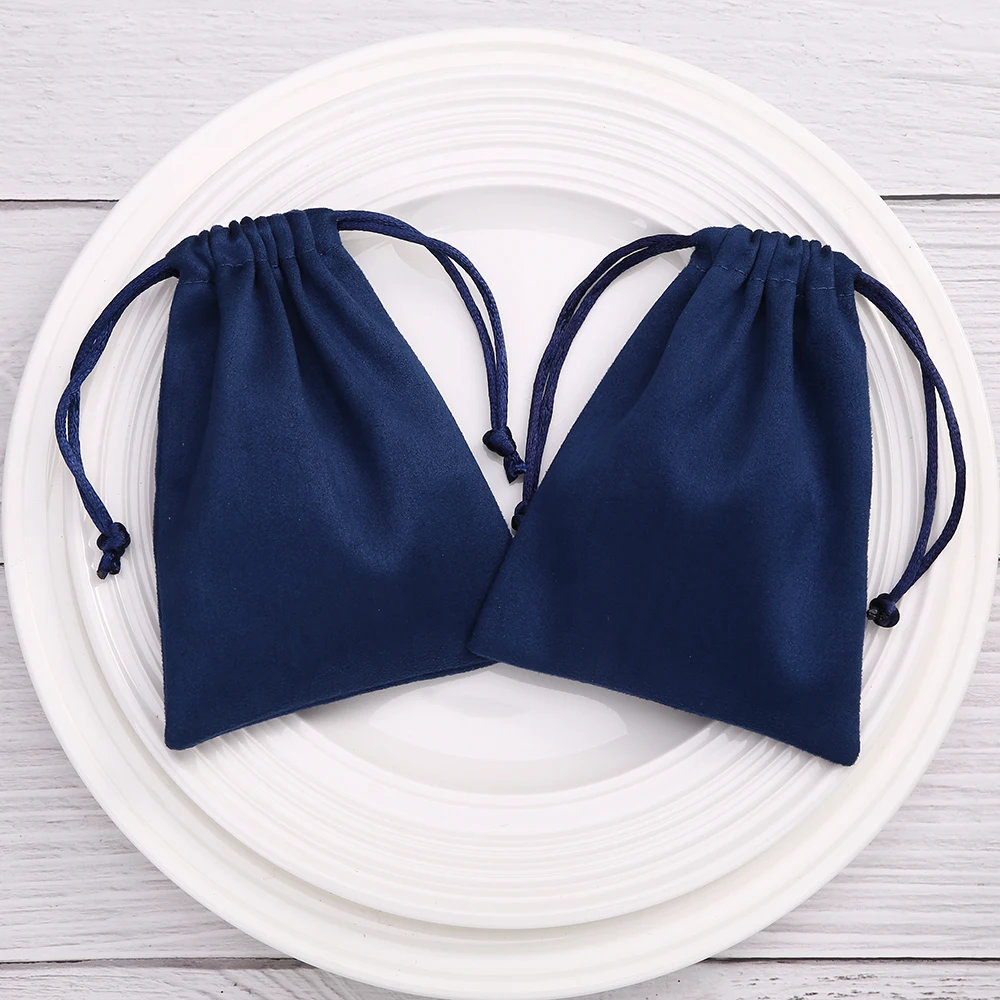 

Flannel Drawstring Gift Bags Wedding Favor For Guests Bulk Candy Goodie Pouch Velvet Jewelry Earrings Ring Packaging Storage Bag