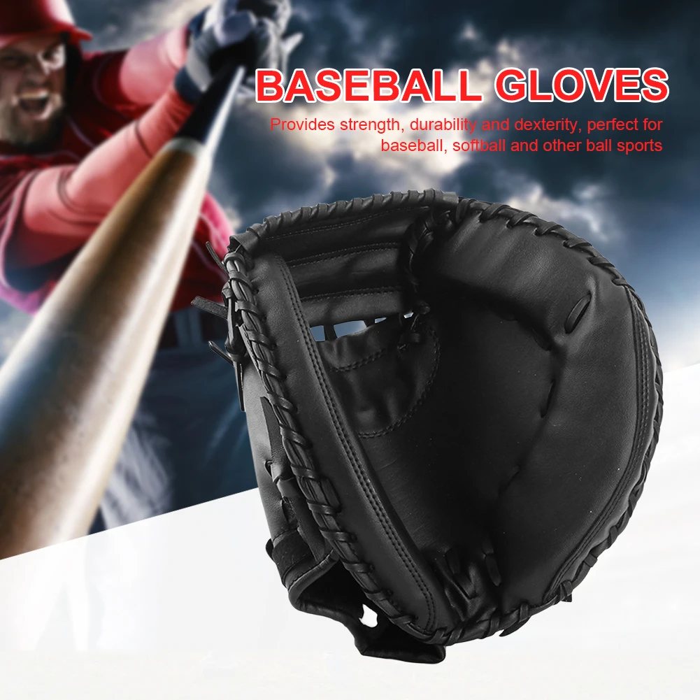 Baseball Mitt Wear-resistant Baseball Fielding Glove Softball Catcher PU Leather Catcher Mitt for Youth Adults Practice