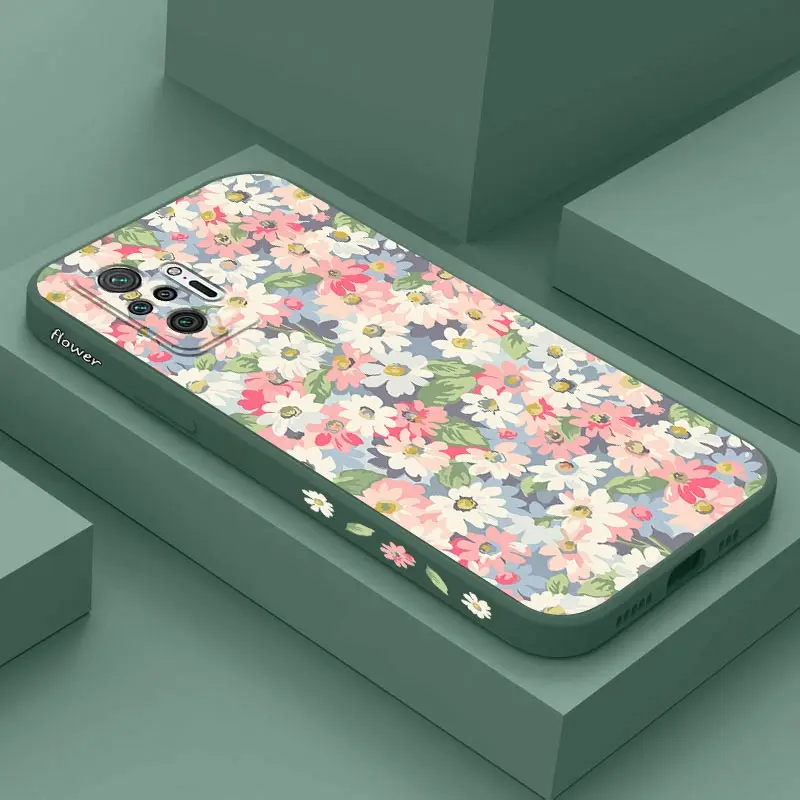 Canvas Flower Silicone Phone Case - Vibrant Floral Design Cover
