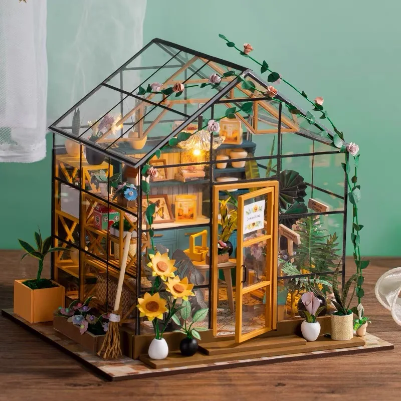รูปสินค้า ชุดสร้างบ้านเรือนกระจก DIY งานฝีมือ สร้างสรรค์แบบจำลอง