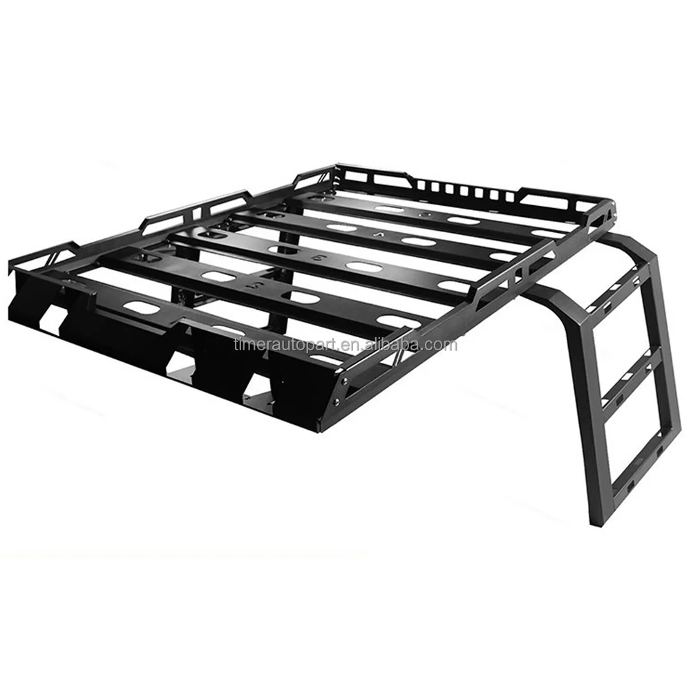 

Customized Aluminium Flat Heavy-Duty Overland Car Storage Luggage Top Bar Camper Shell Roof Rack Box For Jeep Wrangle Jk