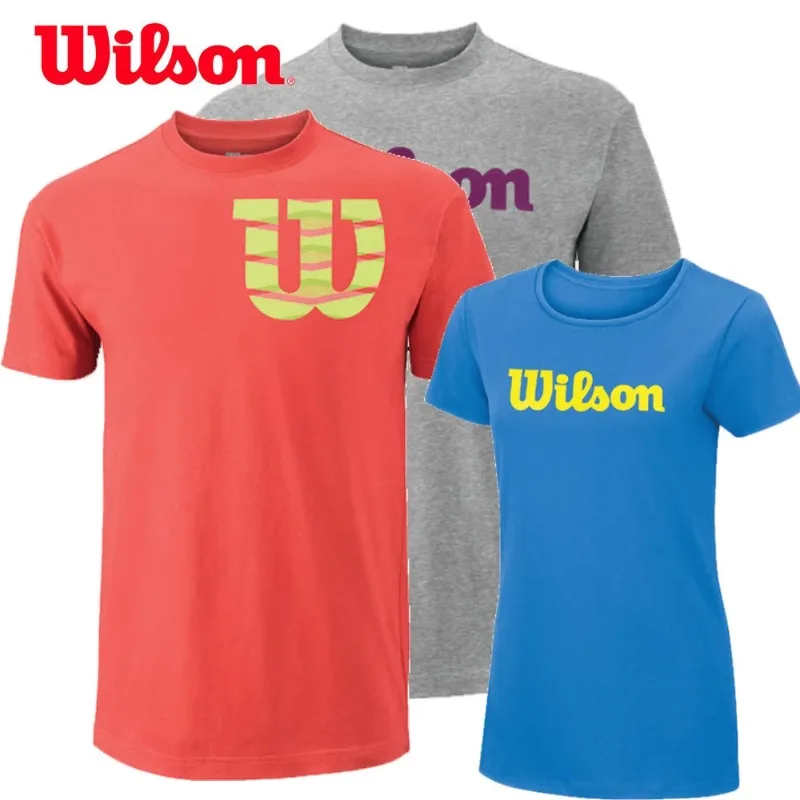 WILSON New Tennis Crew Neck Sports Short-sleeved T-shirt Men's and Women's Tops