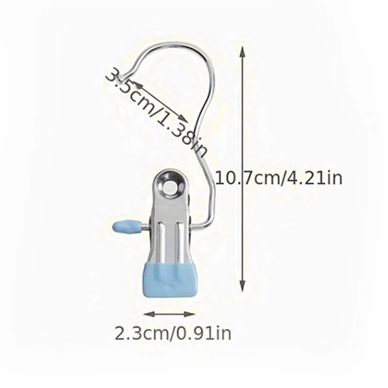 Portable Hook Clip 5 Pcs Portable Metal Hook Clip Multifunctional Clothespins Hat Storage Organizer Clip Boot Shoe Pant Wardrobe Cap Organizer