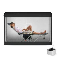 2-Person Portable Steam Sauna Tent Chair Remote Control 1400W 4L 270lbs 75" Tall 104-131°F Home Relaxation Spa 2