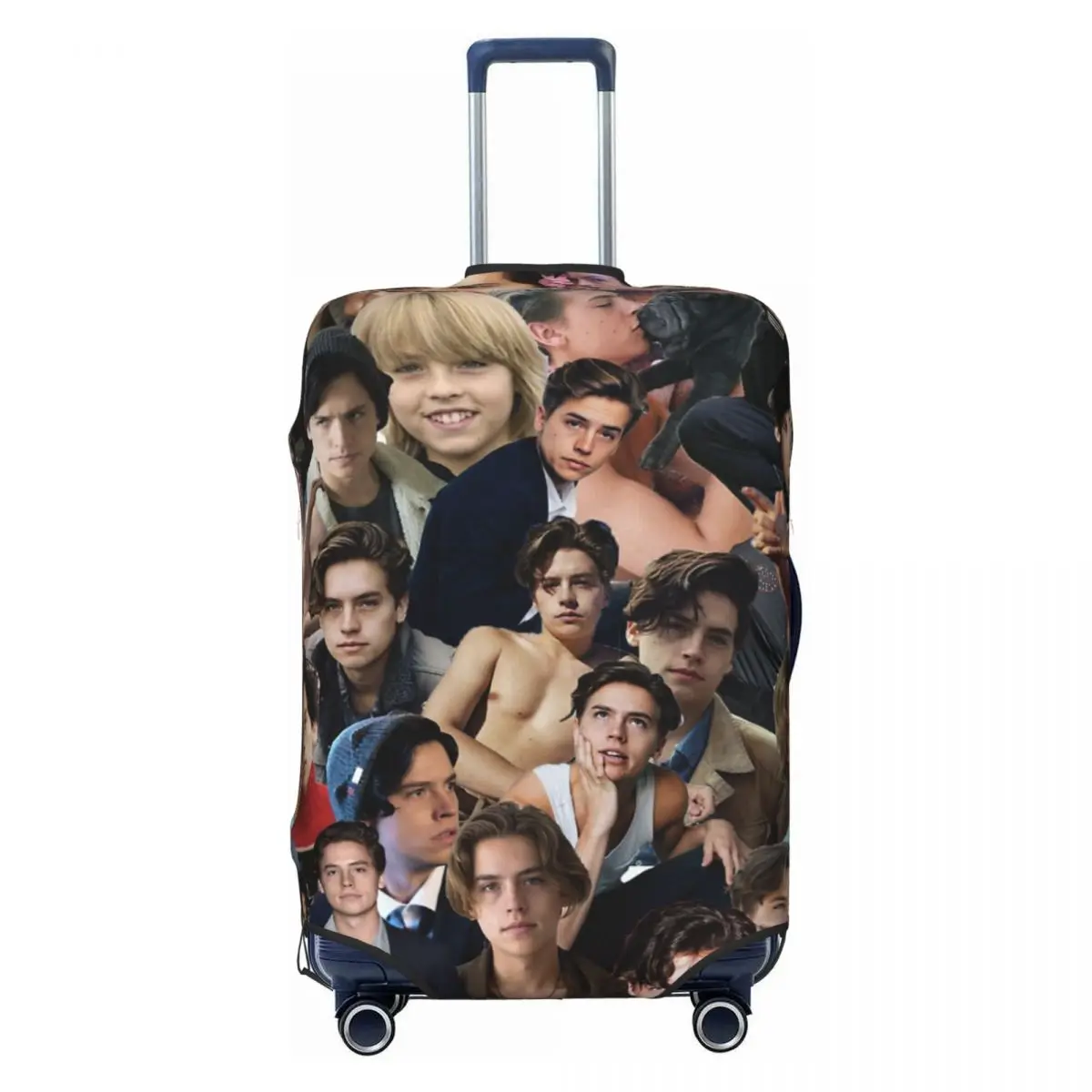 

Cole Sprouse Collage Print Luggage Protective Dust Covers Elastic Waterproof 18-32inch Suitcase Cover Travel Accessories