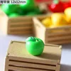 1/6 1/12 Scale Mini Simulation Fruit Plate Wooden Frame Grape Banana Strawberry Apple Dollhouse Kitchen Decoration Toys 5