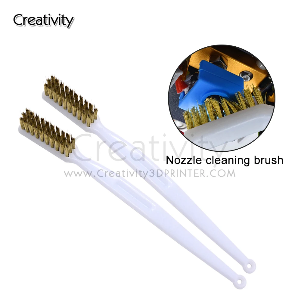 

3D Printer Cleaner Tool Copper Wire Toothbrush Copper Brush Handle for Ender 3 CR10 Bmabu Lab Voron mk8 Hotend Cleaning Nozzle