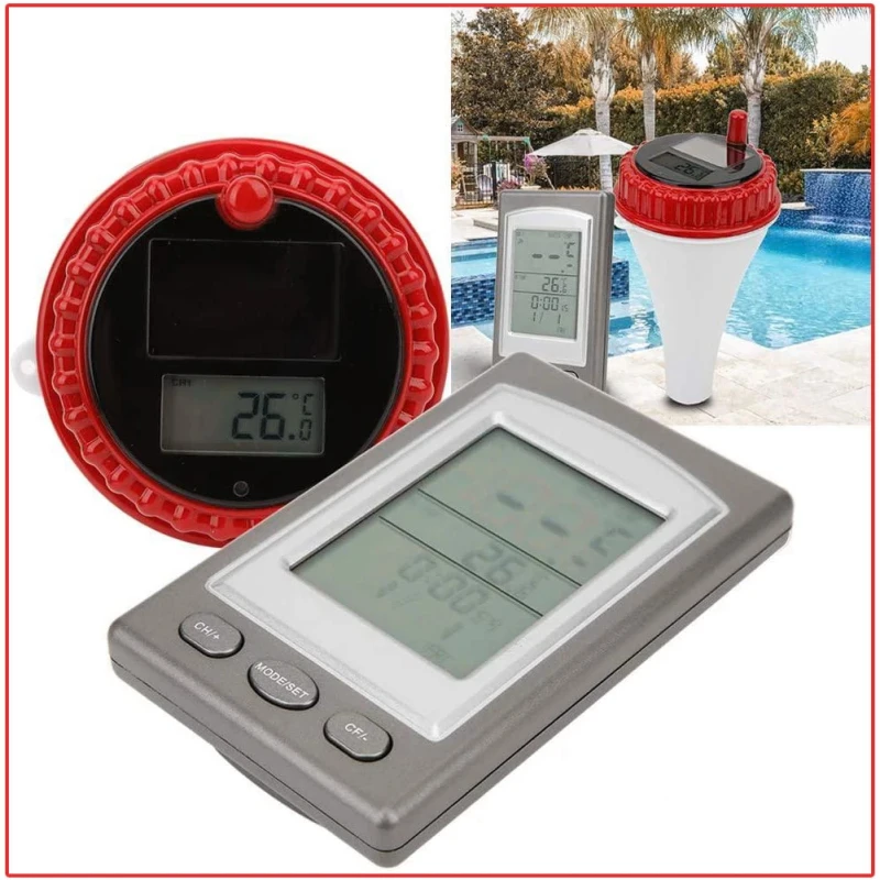 

Solar Thermometer Wireless Swimming Pool Outdoor Digital Powered Swim Pond Tub Waterproof Float Temperature Meter LCD Display