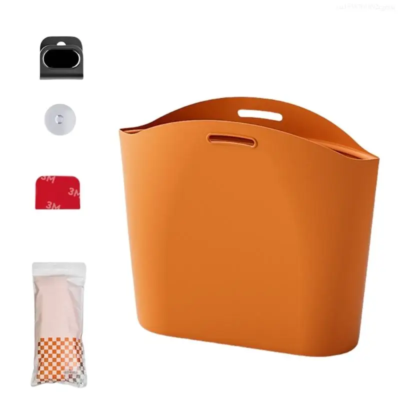 Foldable Car Organizers for Waste Management, Hangable Silicone Trash Receptacle F0I5
