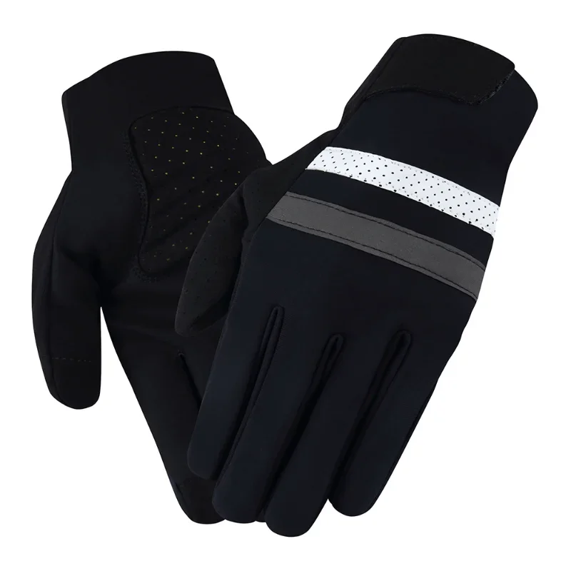 

Black Outdoor Spandex Long Distance Winter Cycling Gloves Bicycle Gloves Windproof Waterproof Thermal Warm Gloves