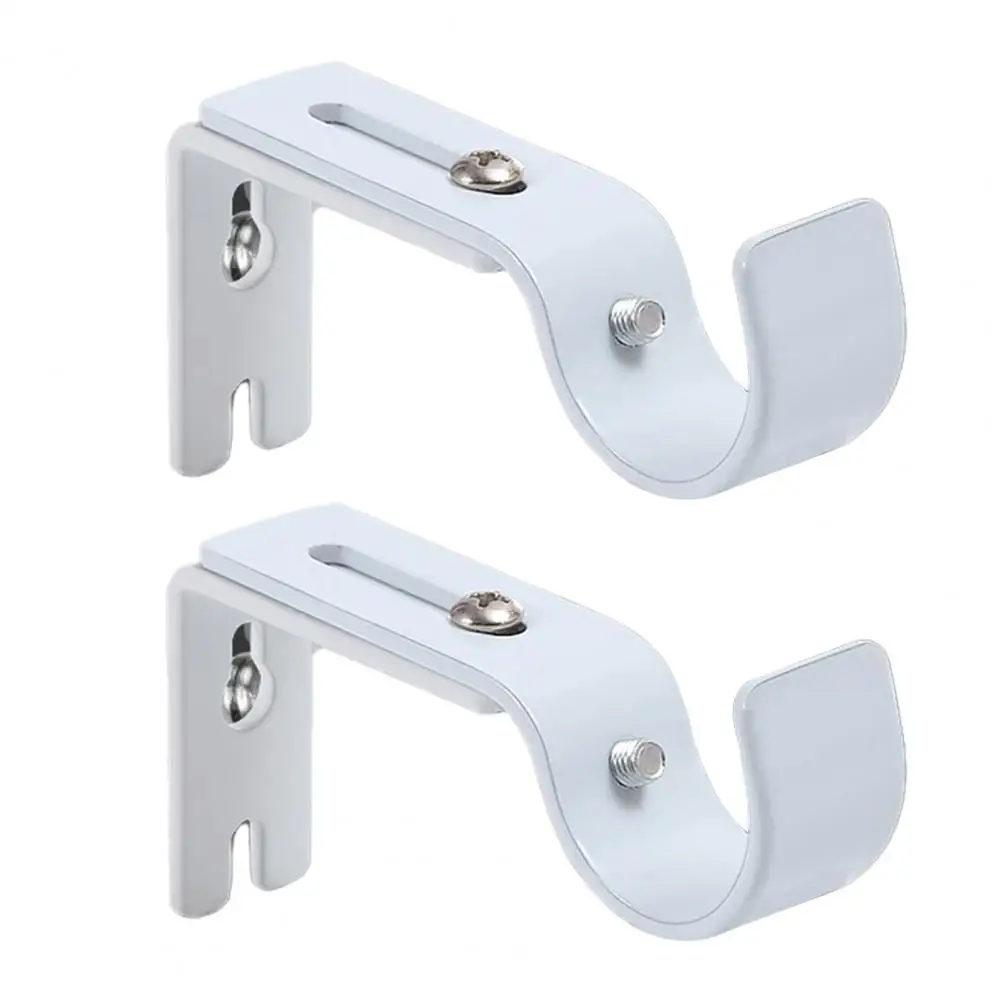 Universal Drapes Pole Fixing Bracket Curtain Accessories Anti-deformed Curtain Rod Holder Wall-mounted 1 Set