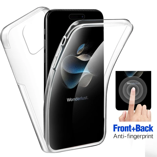 Funda transparente ABR con Soporte para iPhone 15 Pro