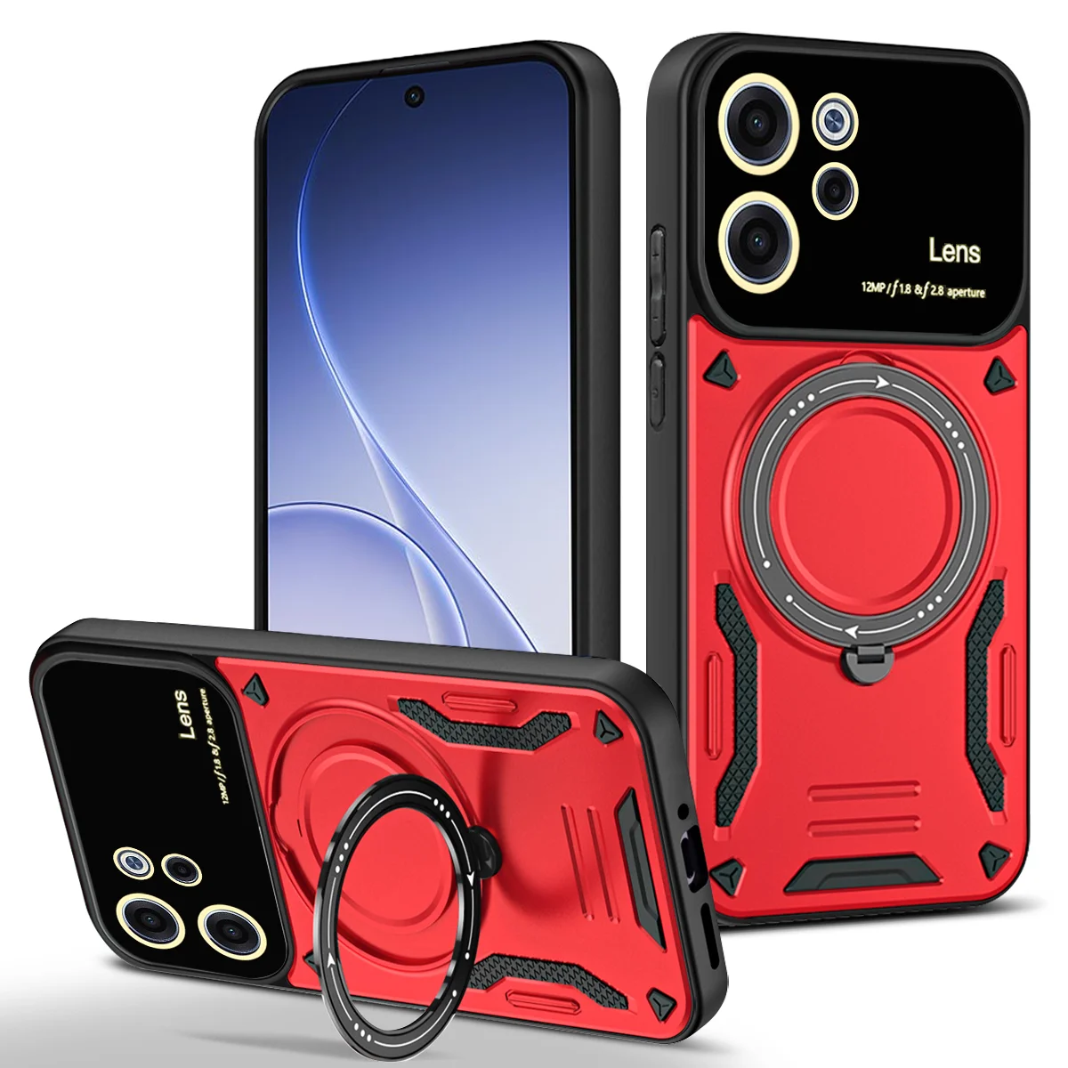 360° Rotating Magnetic Bracket Armored Phone Case with Magsafe Protective Cover