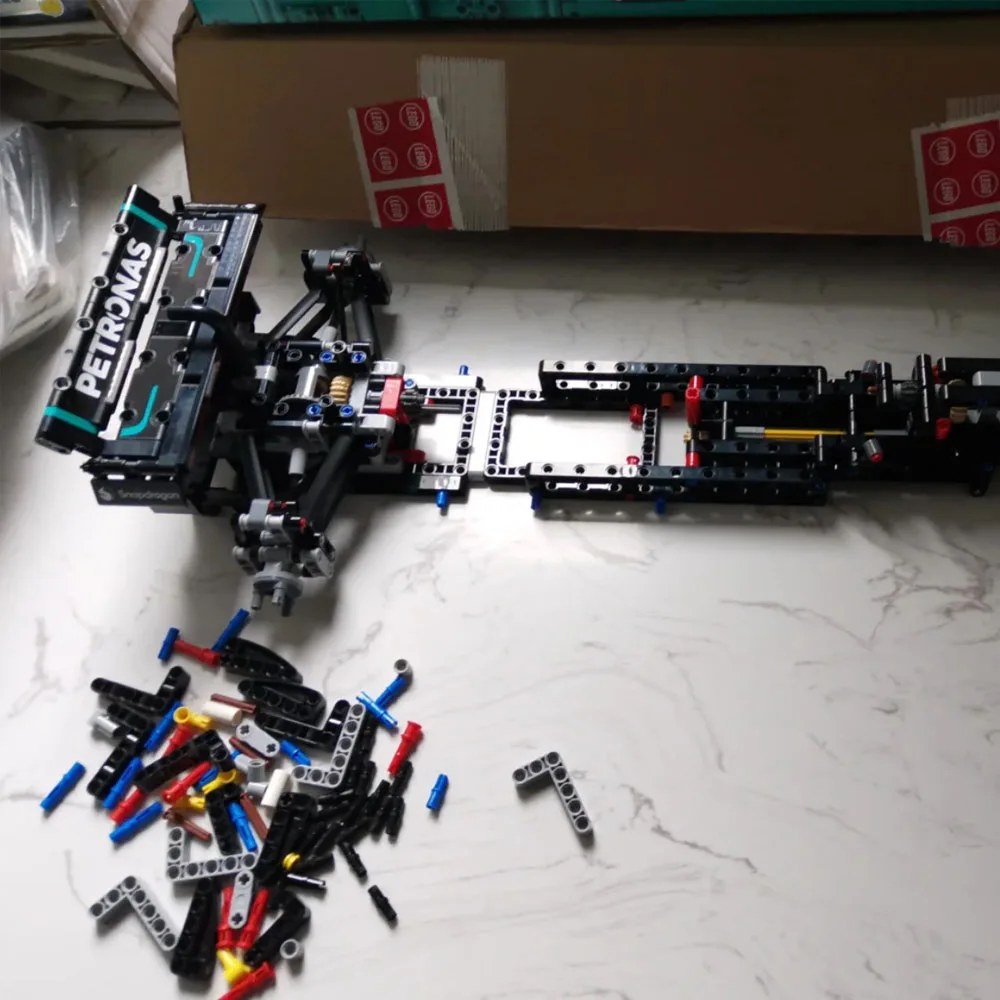 MOC 테크니컬 F1 W14 E 퍼포먼스 빌딩 블록, 슈퍼 레이스 카 조립 모델, 차량 장난감, 벽돌 소년 성인 선물