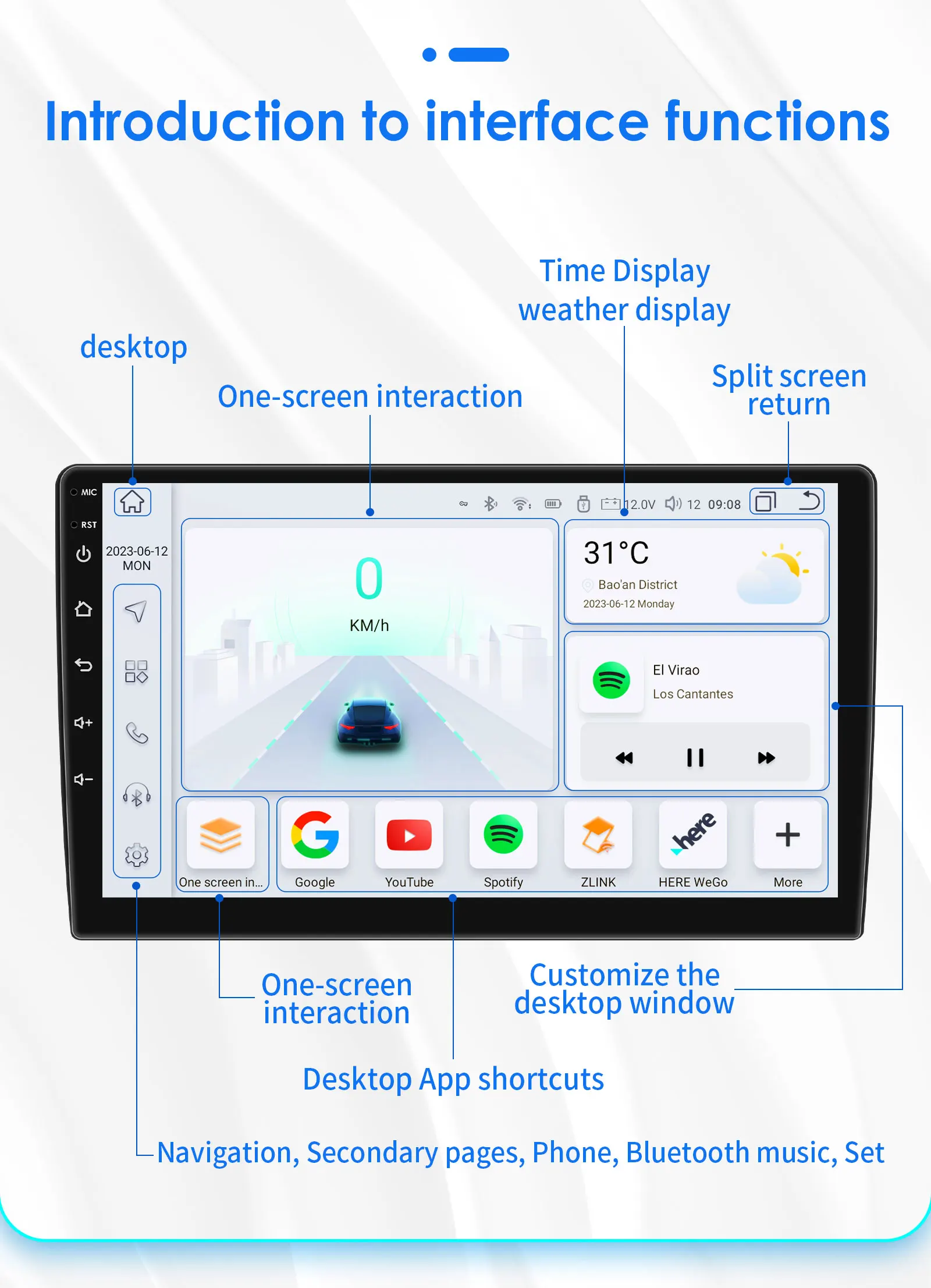 10.1 "hizpo 2din carplay android auto autoradio für ford transit connect tourneo connect-bt 4g swc rds dsp gps navi – Detail 23
