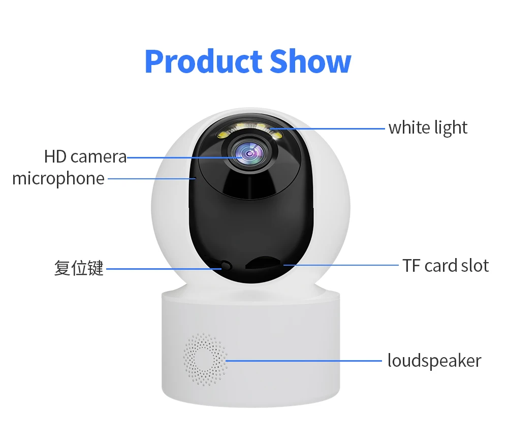 Yoosee 5MP WiFi Security PTZ Indoor IP Camera 3MP Smart Home Two Way Audio Human Detect Auto Tracking Surveillance Cameras 6