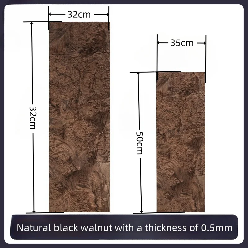 Natural black walnut block wood veneer decoration refurbished furniture speaker high-end tray veneer