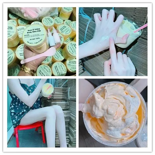 لوشن تبييض الجسم المختلط 200 جرام، يحسن الميلانين الأصفر الداكن ويفتيح البشرة البيضاء الناعمة والمشرقة