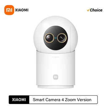 Xiaomi Smart Camera 4 Edizione Zoom 9X, Doppia Fotocamera 8MP+5MP, Apertura Ampia f/1.6 ISP, Sensore Immagine 4K, Rilevamento AI Umanoide e Animali Domestici, CN