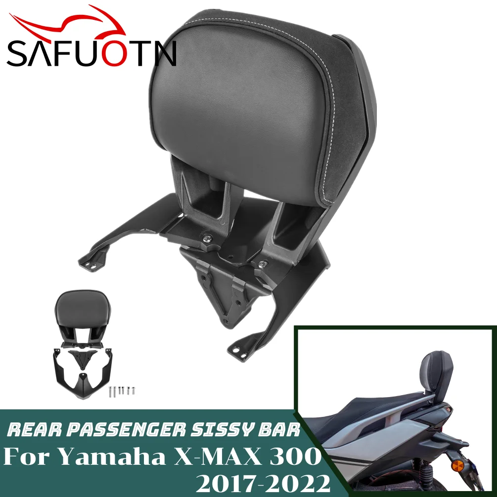 

X-MAX300 XMAX300 Rear Backrest Cushion Sissy for Yamaha X-MAX XMAX 300 2017-2022 Motorcycle Passenger Back Rest Lazy Accessories