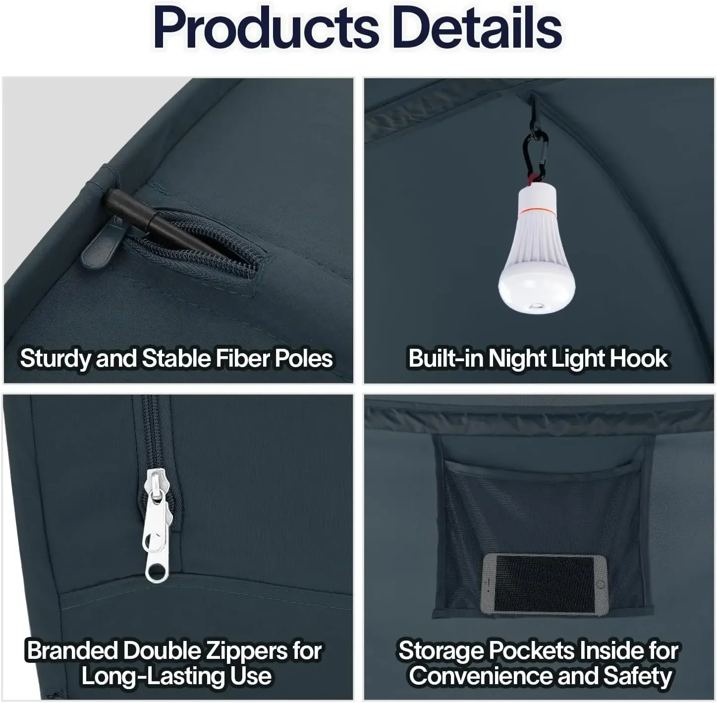 Tents Bed Canopy Shelter Cabin Indoor Privacy Warm Breathable Pop Up Twin Size for Kids and Adult Patent Pending(Mattress Not In 3