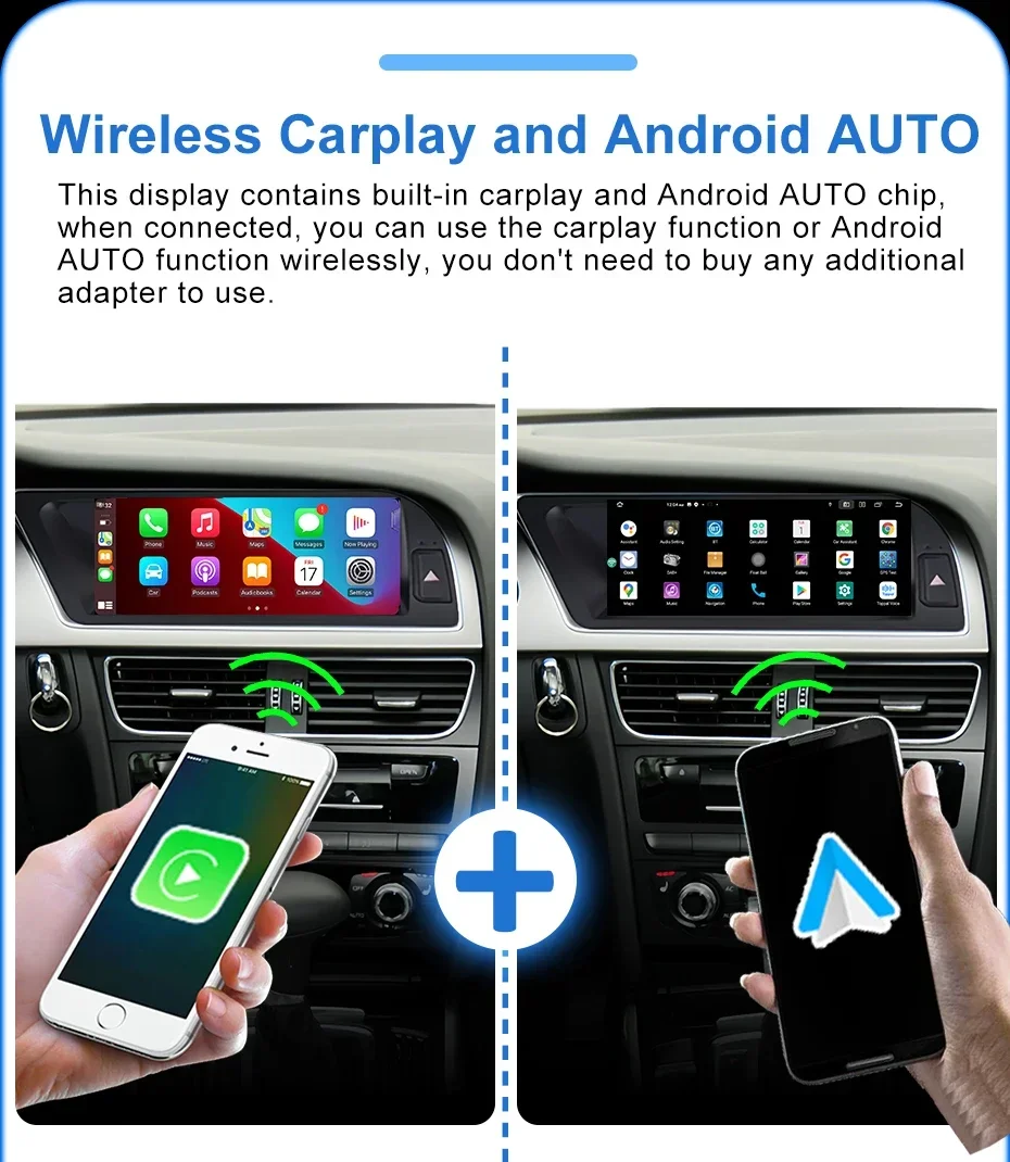 8,8 "Linux Multimedia Bildschirm Drahtlose Carplay Android Auto Stereo Für Audi A5 2009-2016 Bluetooth autolink airplay Navigation 4G – Detail 9