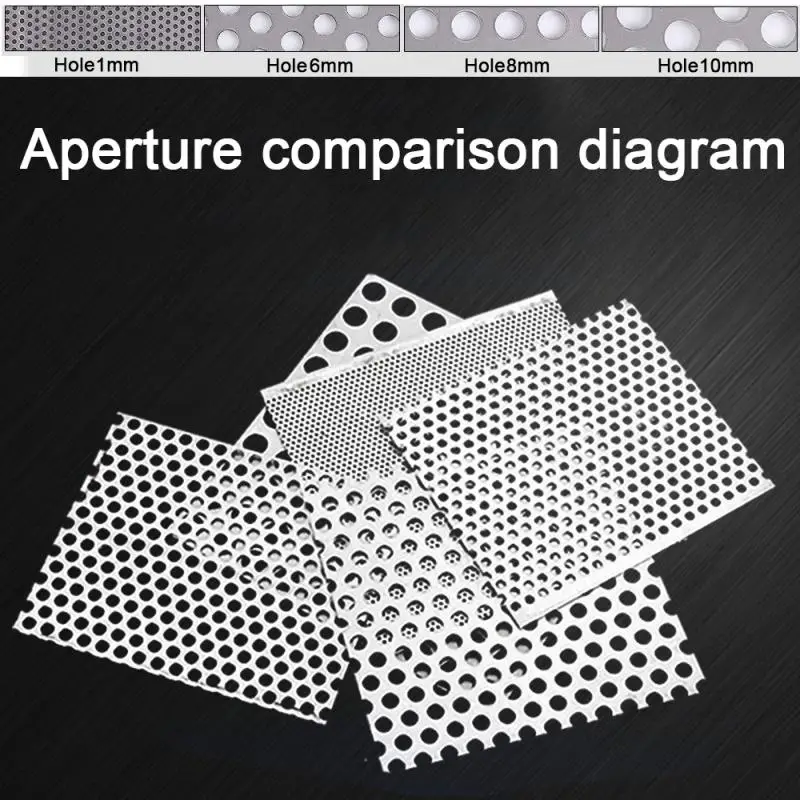Drain Filter Drain Strainer Floor Drain Filter Shower Drain Cover 1mm 304 Stainles Steel Perforated Mesh Filter Screen Plate, Swirl Drain Covers Metal Drain Covers Plant Trellis Protection Mat