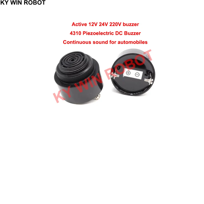 

1PCS/LOTS SFM380 active 12V 24V 220V buzzer 4310 piezoelectric DC buzzer car special continuous sound