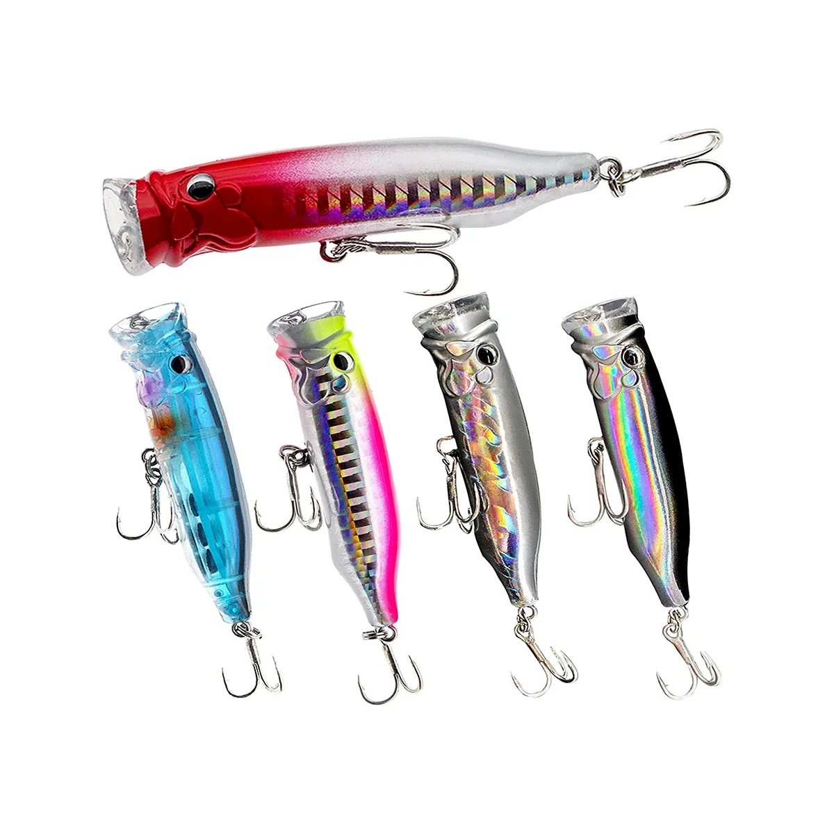 

5 шт., рыболовные приманки, искусственные жесткие рыболовные приманки с крючками