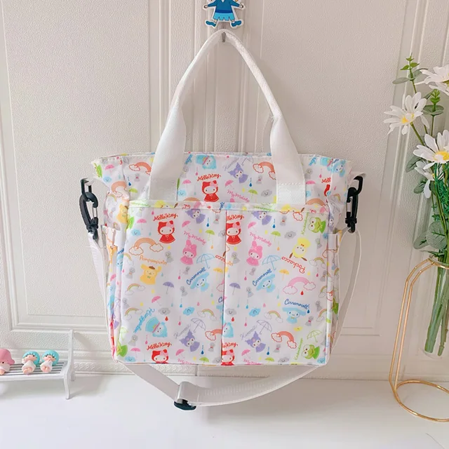 Kawaii Sanriod Anime Series Kuromi Cinnamoroll My Melody Shoulder Bags Crossbody Backpack Tote Bag Storage Bag Baby Girl Gift