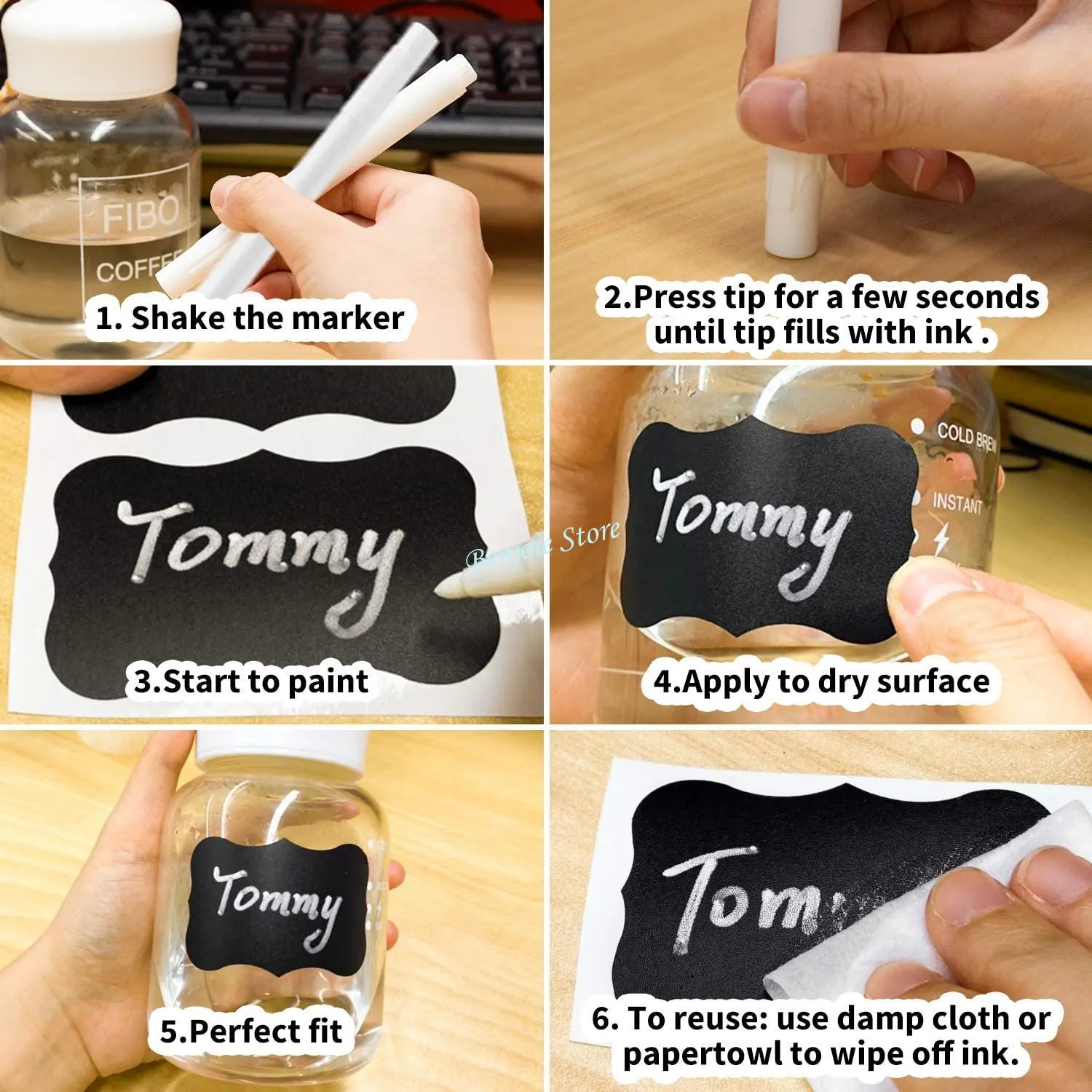 Chalkboard Labels Removable Spice Labels Reusable Waterproof Mason Jar Labels  Stickers for Home Kitchen Chalk Marker Sticker - AliExpress