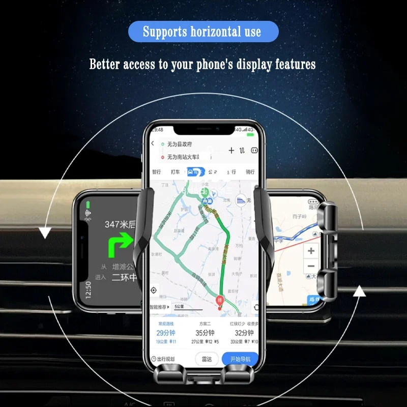 폭스 바겐 Passat B7 B8 B9 2011-2022 자동차 무선 충전기 자동 마운트 전화 홀더 조정 가능한 GPS 네비게이션 브래킷