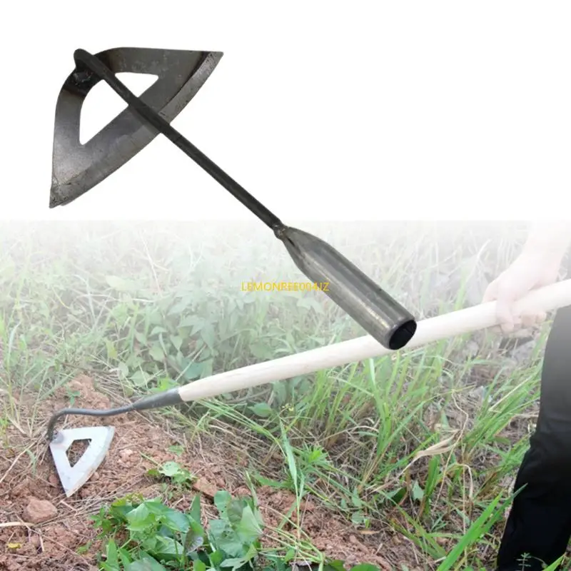 E7CD Gardening Tools Hollow Hoe All-Steel Hardened Hollow Hoe Garden Weeding Tools