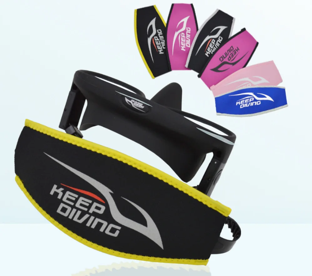 1Pcs Neopren Scuba Tauchen Maske Kopf Strap Abdeckung Maske Gepolsterte Schützen Lange Haar Band Strap-Wrapper Für hinzugefügt Komfort Ausrüstung – Detail 1