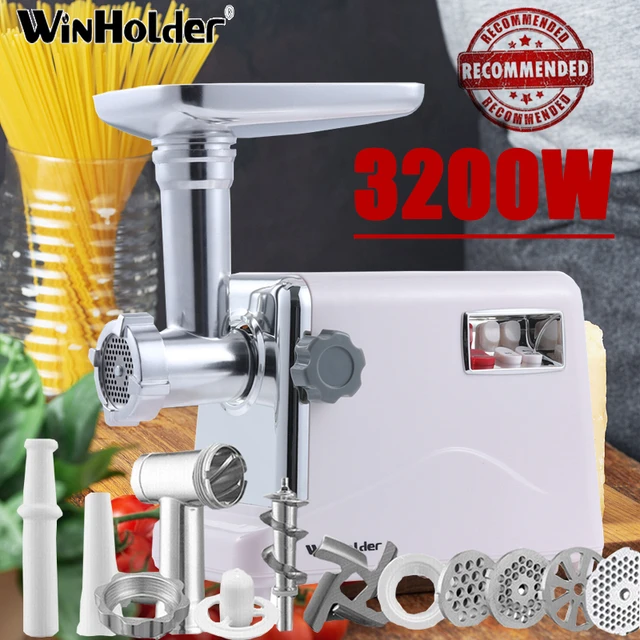 Winholder 3000W Electric Meat Grinder Stainless Steel Grinding Plate Food  Sausage Stuffer Maker