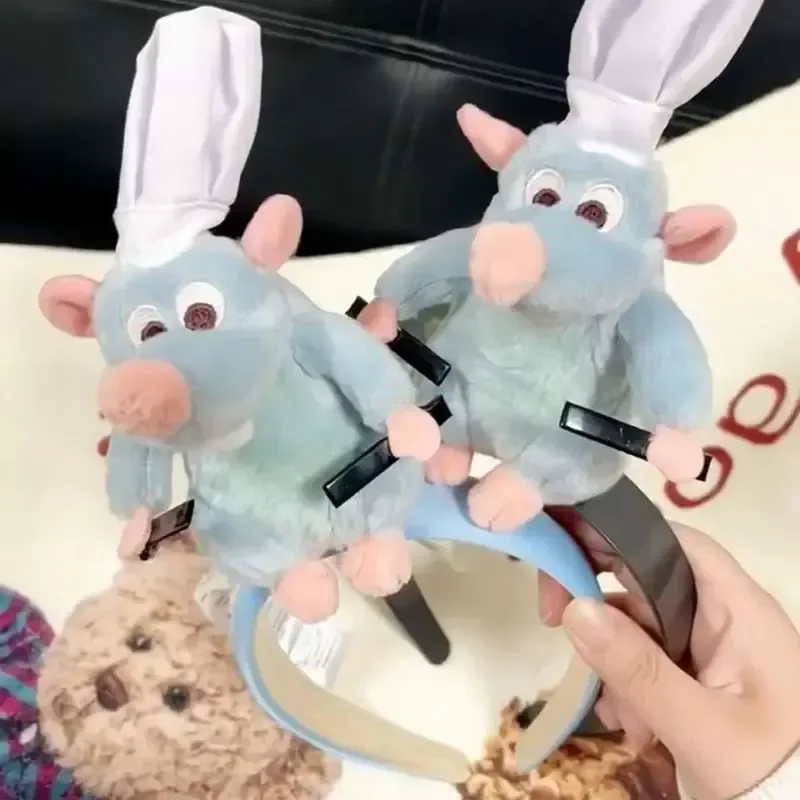 Diadema De Peluche De Remy De Ratatouille Para Mujer, Accesorio De Cosplay Y Halloween, Ratón Cocinero Adorable