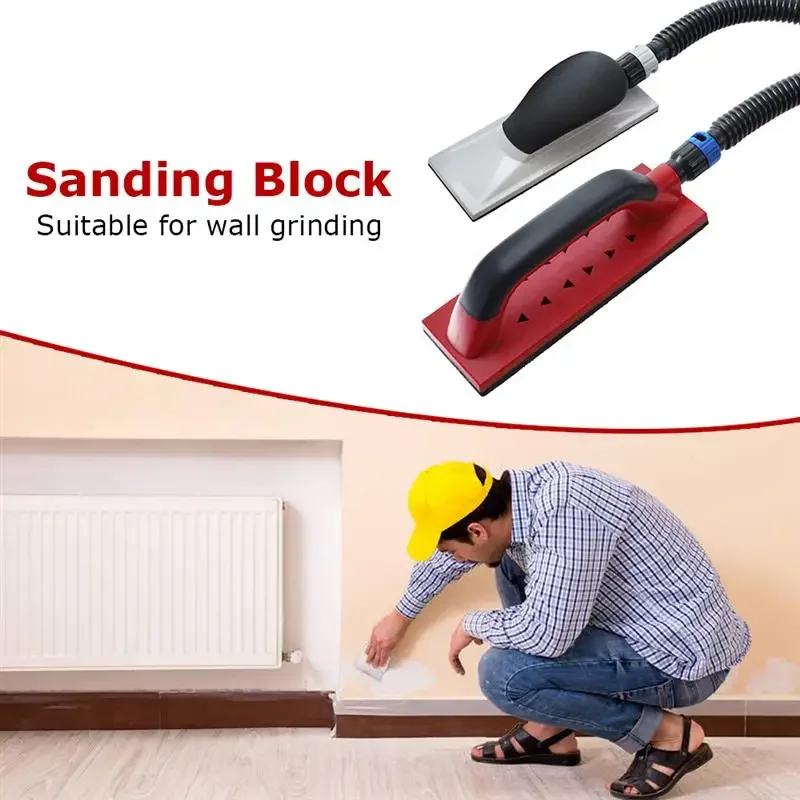 

16 inch Sandpaper Grinding Holder Hook Loop Drywall Vacuum Polish Tools Sanding Pad Hand Dust Extraction Sanding Block