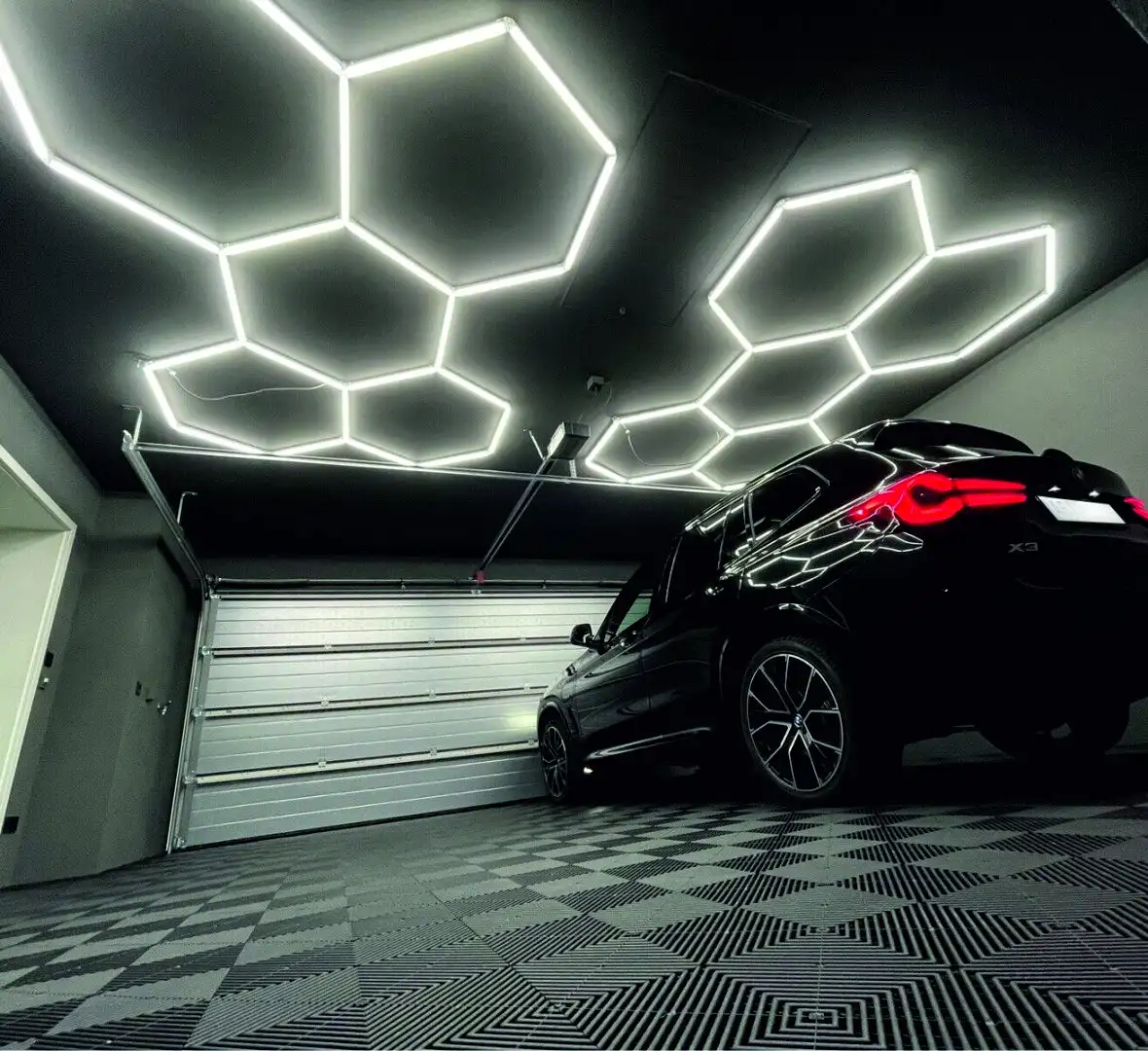 14X Hexagon LED Lighting For Car Wash Detail Home Garage Workshop