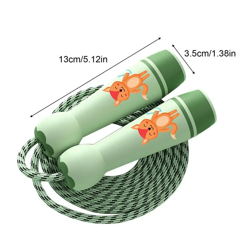 Kids Jump Rope Cotton Jumping Cord Length Adjustable Soft Skipping Rope With Smooth Handles For Kids Boys Girls Children Outdoor
