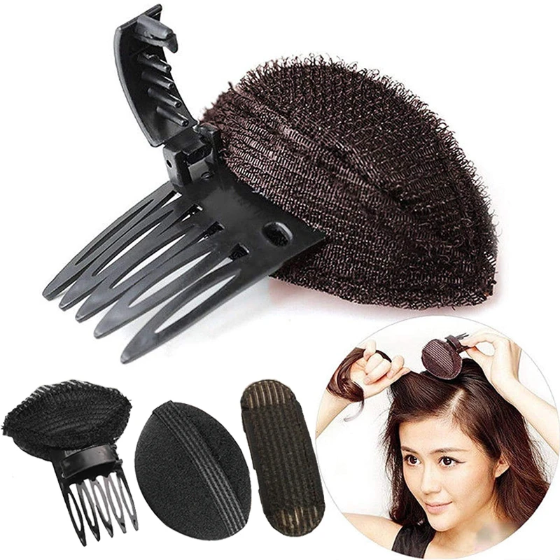 5Pcs Women Girl Sponge Bump It Up Hair Clip Volume Inserts Hair Styling  Tool Barrettes Hair Accessories Black Fluffy Hair Pads| | - AliExpress
