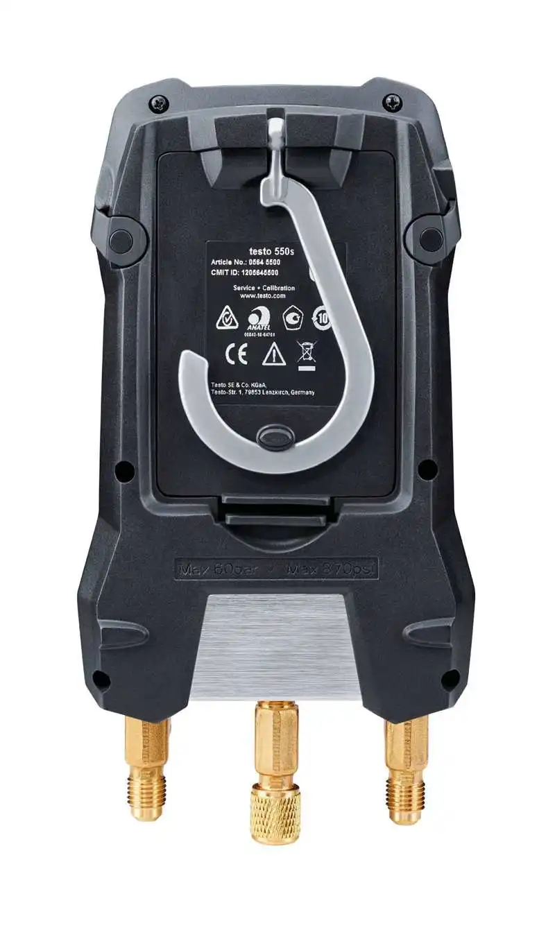 Testo 550S 디지털 매니폴드 게이지, 냉각 공기 압력 게이지, 냉매 매니폴드 게이지 세트, 클램프 프로브 0564 5501, 2 개