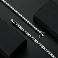 Factory Price D VVS1 Moissanite Tennis Bracelet 925 Sterling Silver Single Row Classics with GRA Bracelets for Women Man Jewelry