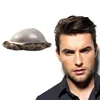 Thin Skin 0.02-0.03mm Men Toupee Comb Back Natural Human Hair Men Wig Indian Remy Hair Wig Toupee Hair Replacement Hair System 1