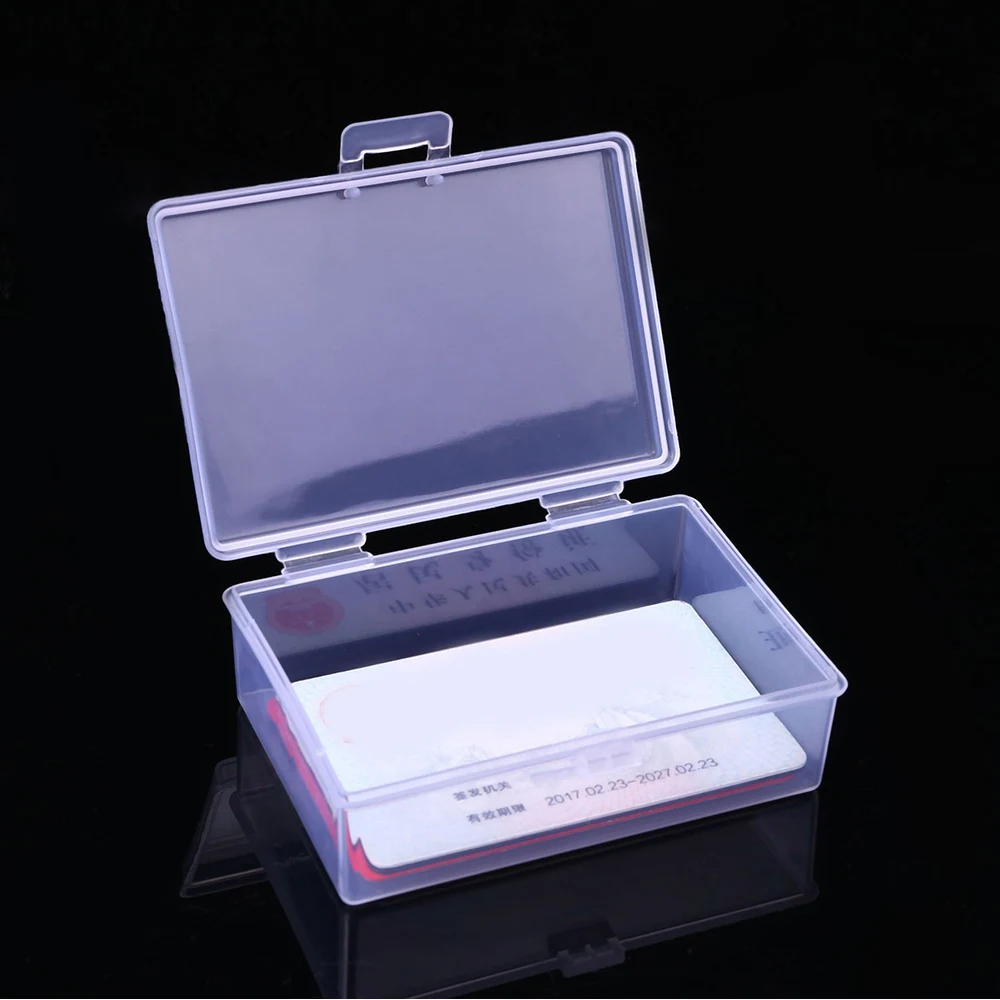 Plastic Storage Box Jewelry Case Mini Boxes Card Container Transparent Classic Portable