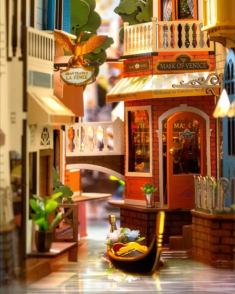 Romantic Venice Book Nook LED Light Miniature Kit