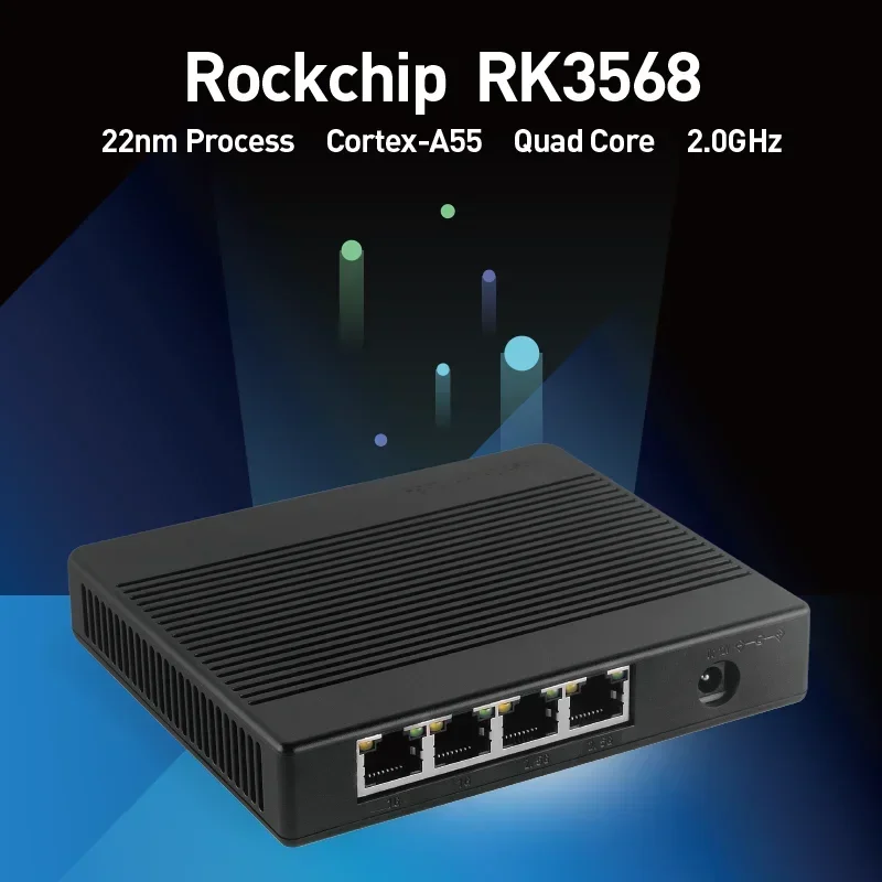 2026 휴대용 여행용 라우터 오픈WRT, 듀얼 기가비트 이더넷 포트, 4GB LPDDR4 기반 RK3568 미니 라우터