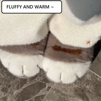 Adorable Cat Feet Slippers – Cozy Cat Paw House Shoes