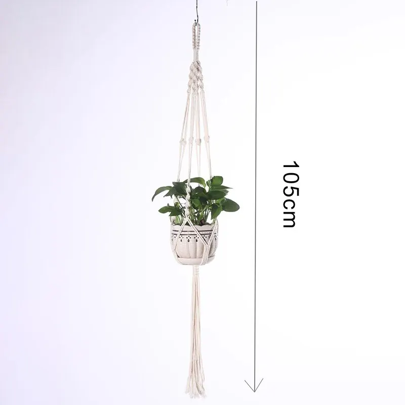 Pot Hanger Plant Hanger Pot Holder plant adhesive hooks plant wall hooks Handmade for Home Garden 105cm