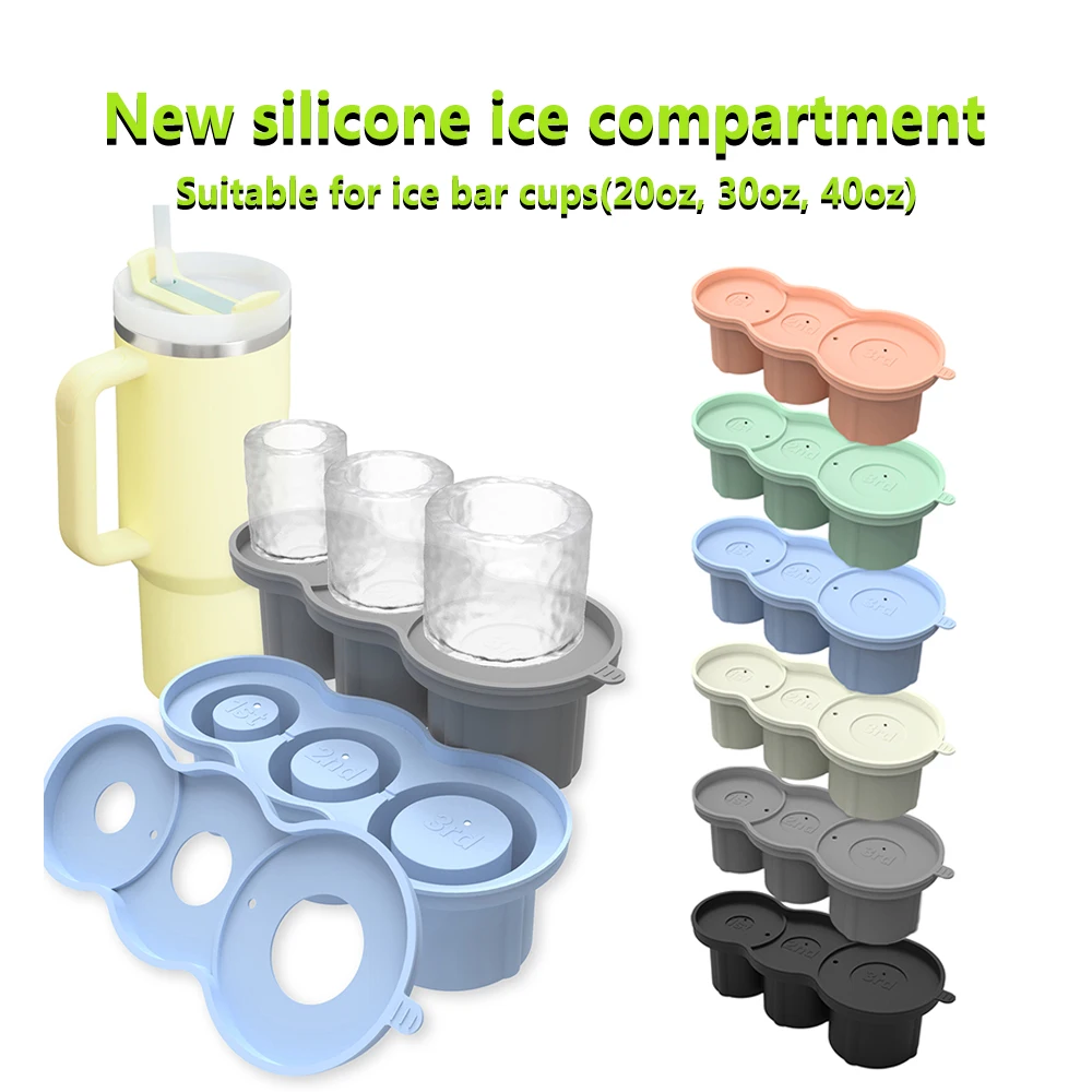 

Ice Cube Tray Reusable Silicone Material Quick-froze Easy To Release Mold Square Tray Mold DIY Ice Maker Bar Kitchen Tools