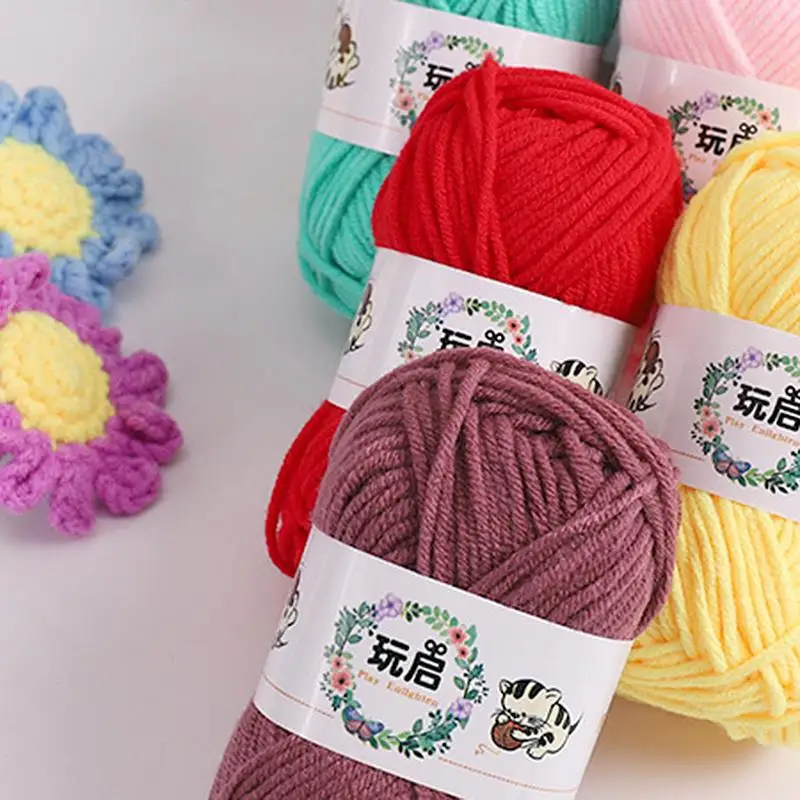 Milk Cotton Soft Knitting Yarn For Knitting & Crochet Embroidery 5Ply YarnScarf Sweater Hat Doll Craft High Quality 25g Per Roll 4